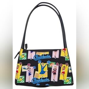 Colorful "Cheer"  Purse With Rhinestones & Strap